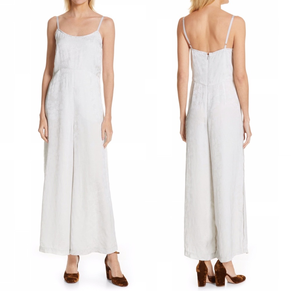 ✨NWT✨ RACHEL COMEY Jammy Jumpsuit in Smoke (light silver gray) Sz US 10